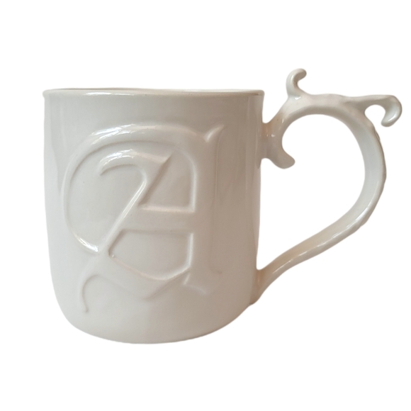 New Pottery barn alphabet A coffee tea mug A to Z - Picture 4 of 7